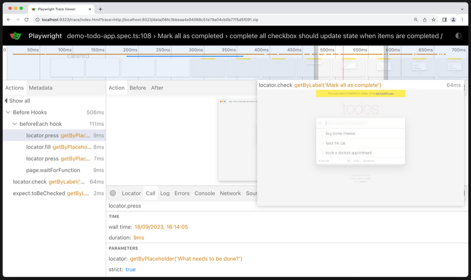 Der Trace Viewer von Playwright
