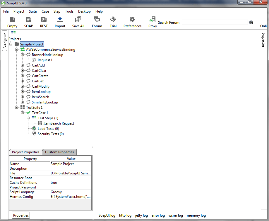 SoapUI - Beispielprojekt