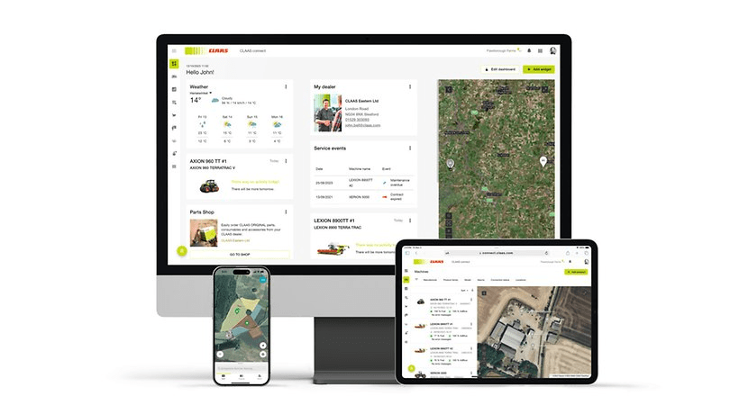 Mögliches Zukunftsbild von CLAAS connect 3.0