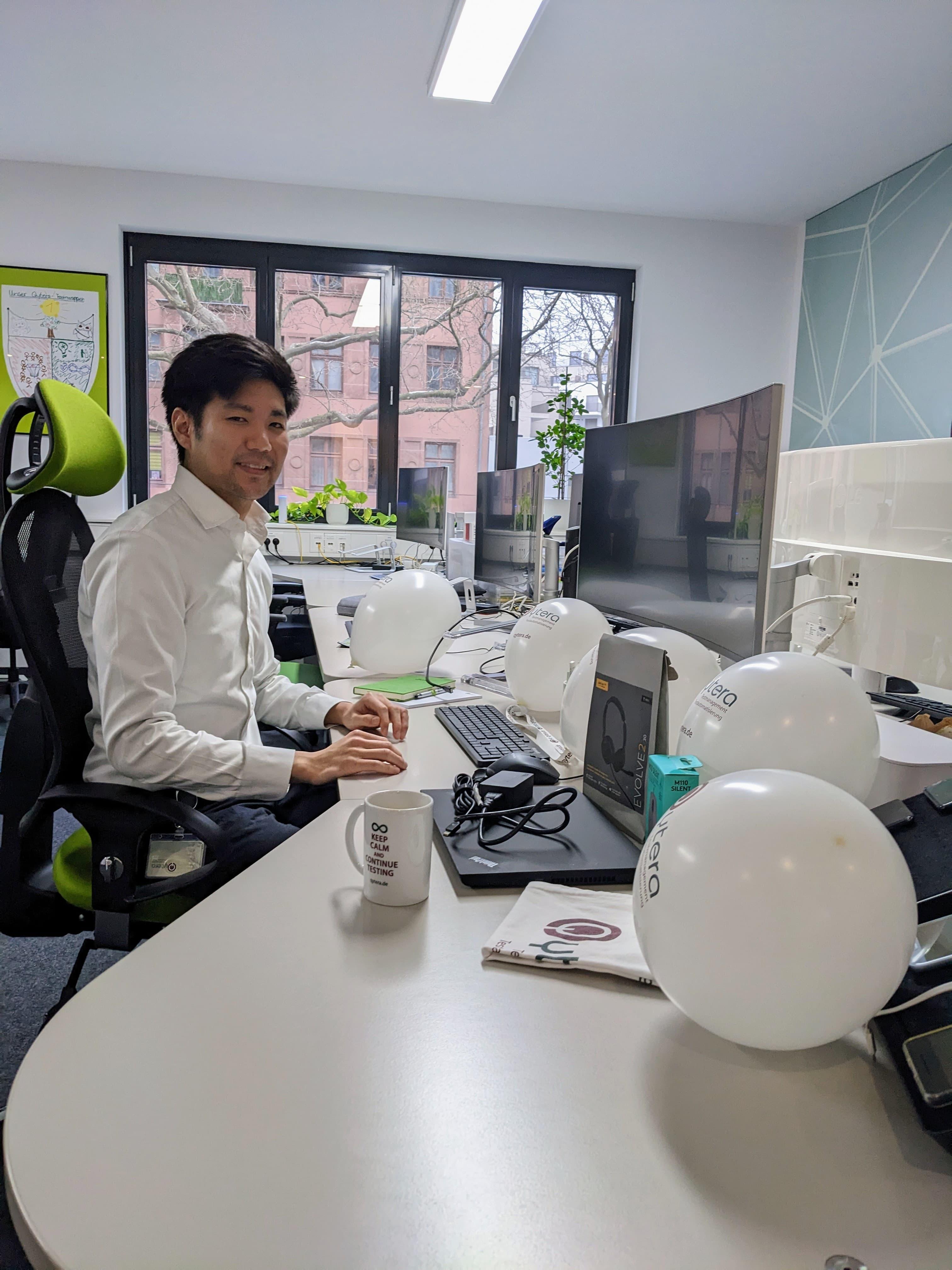 geschmükter Arbeitsplatz zum Start