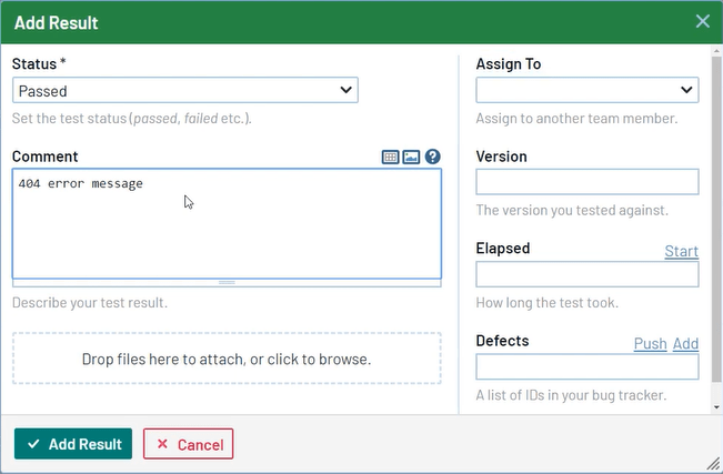 Setzen von Status - Testrail